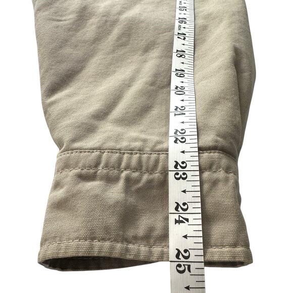 Levis Canvas Chore Jacket Khaki Tan Flannel Lined 2XL Shacket Barn Coat Workwear - Picture 14 of 16